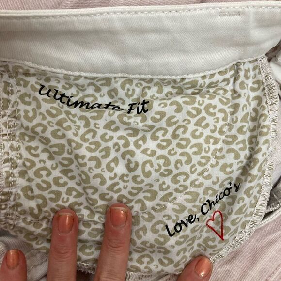 Chico’s Platinum Stretch Ultimate Fit denim jeans in cherub pink/pale mauve sz 1 - Picture 7 of 9